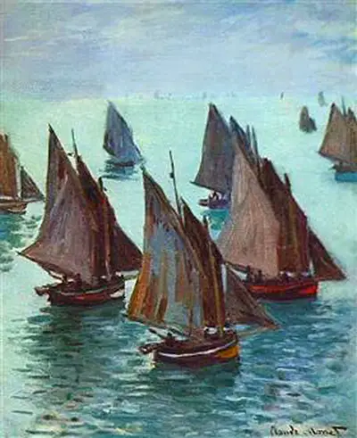 Fishing Boats, Calm Sea Claude Monet